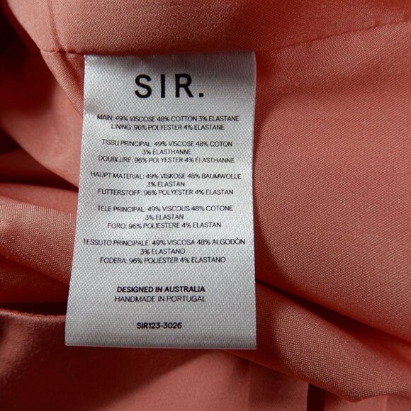 SIR. the label Giacomo Front Split Midi SKIRT Size 4 XL Pink Pockets NEW $550 - Picture 14 of 15